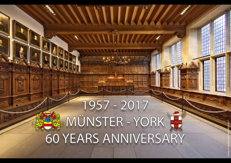 Urkunde zum 60-jährigen Bestehen der Städtepartnerschaft Münster-York